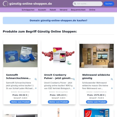 Screenshot günstig-online-shoppen.de