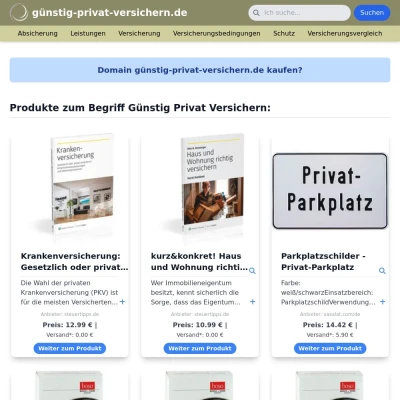 Screenshot günstig-privat-versichern.de