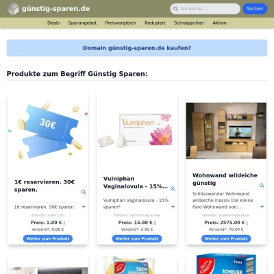Screenshot günstig-sparen.de