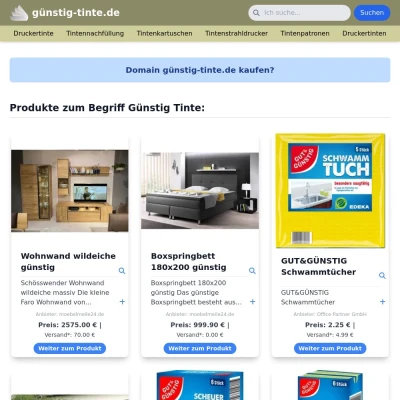 Screenshot günstig-tinte.de