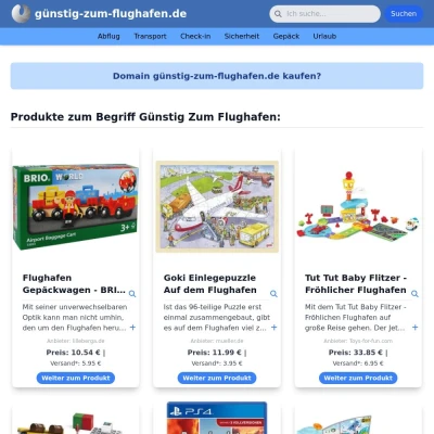 Screenshot günstig-zum-flughafen.de