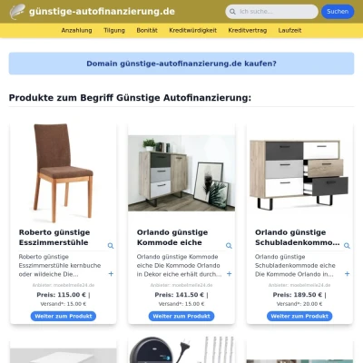 Screenshot günstige-autofinanzierung.de