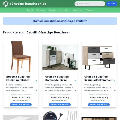 Screenshot günstige-bauzinsen.de