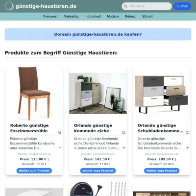 Screenshot günstige-haustüren.de