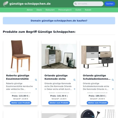 Screenshot günstige-schnäppchen.de