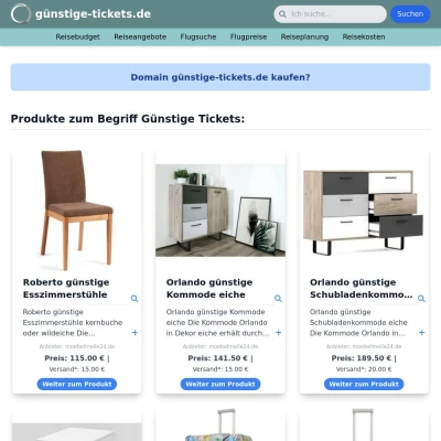 Screenshot günstige-tickets.de