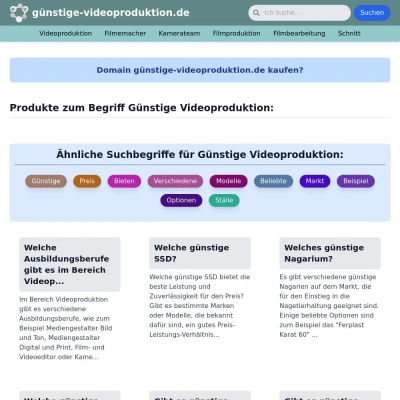 Screenshot günstige-videoproduktion.de