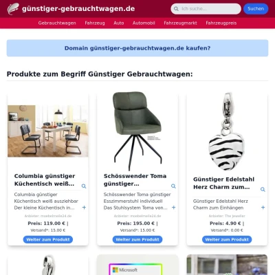 Screenshot günstiger-gebrauchtwagen.de