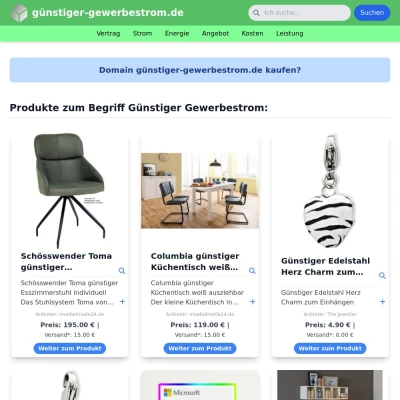 Screenshot günstiger-gewerbestrom.de