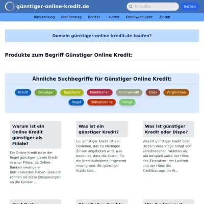 Screenshot günstiger-online-kredit.de