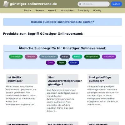 Screenshot günstiger-onlineversand.de