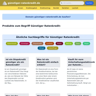 Screenshot günstiger-ratenkredit.de