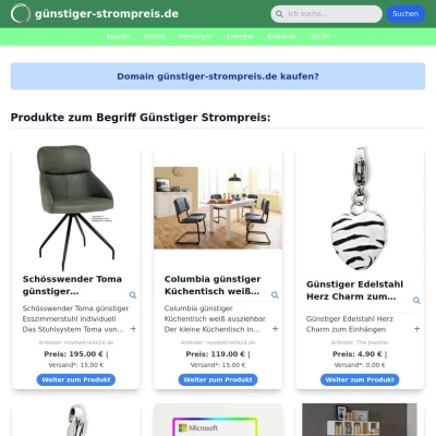 Screenshot günstiger-strompreis.de