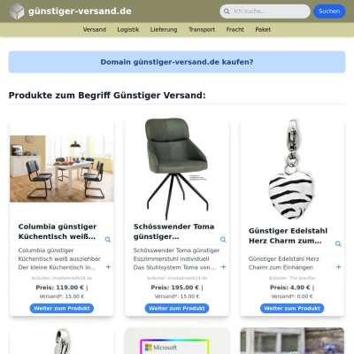Screenshot günstiger-versand.de