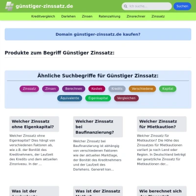 Screenshot günstiger-zinssatz.de