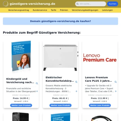 Screenshot günstigere-versicherung.de