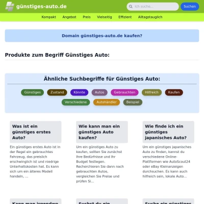 Screenshot günstiges-auto.de