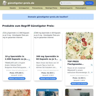 Screenshot günstigster-preis.de