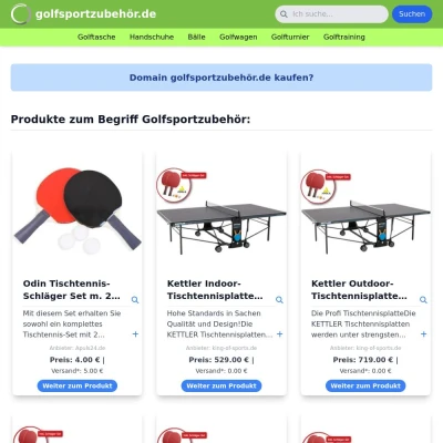 Screenshot golfsportzubehör.de