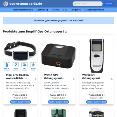 Screenshot gps-ortungsgerät.de