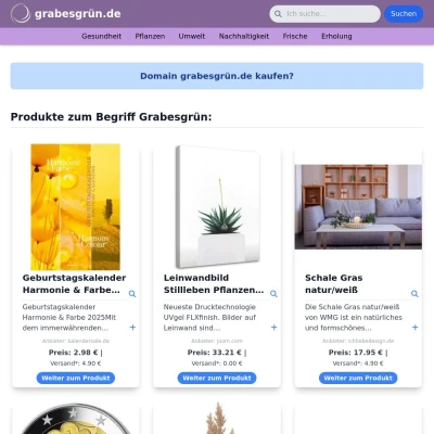 Screenshot grabesgrün.de