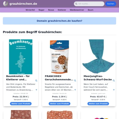 Screenshot grauhörnchen.de