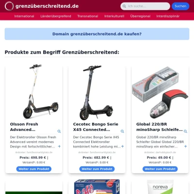 Screenshot grenzüberschreitend.de