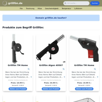 Screenshot grillfön.de