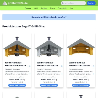 Screenshot grillhütte24.de