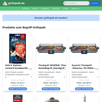 Screenshot grillspaß.de
