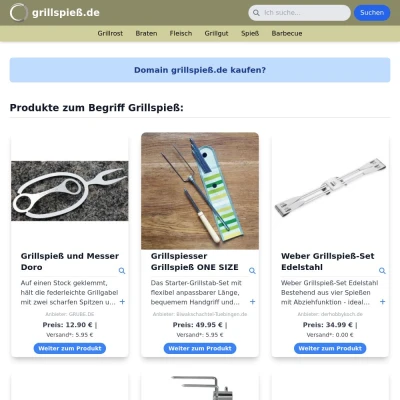 Screenshot grillspieß.de