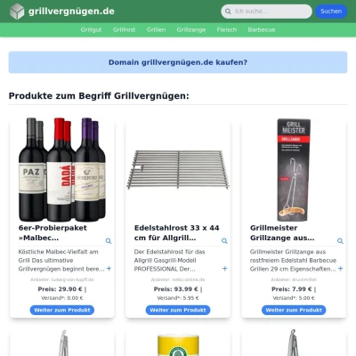 Screenshot grillvergnügen.de