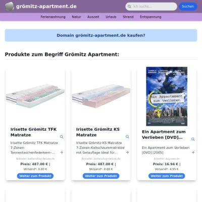 Screenshot grömitz-apartment.de