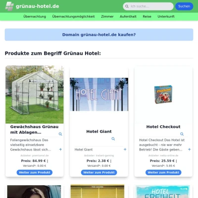 Screenshot grünau-hotel.de