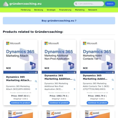 Screenshot gründercoaching.eu