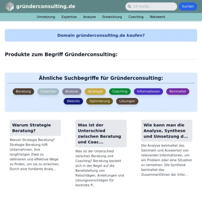 Screenshot gründerconsulting.de