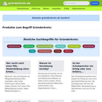 Screenshot gründerkreis.de