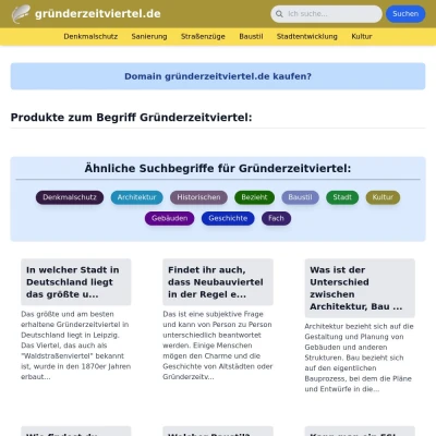 Screenshot gründerzeitviertel.de