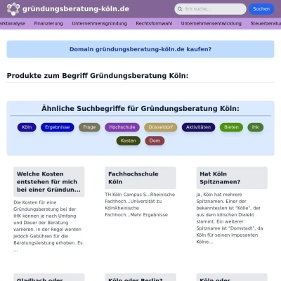 Screenshot gründungsberatung-köln.de