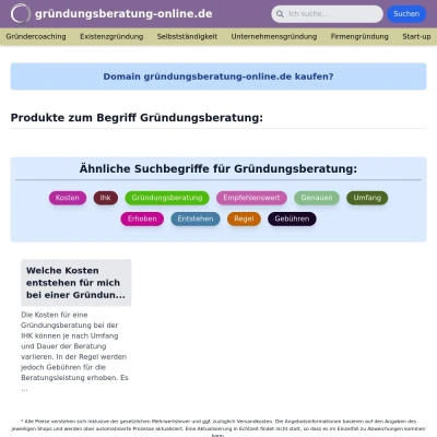 Screenshot gründungsberatung-online.de