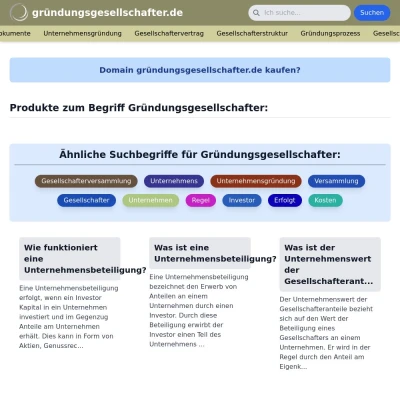 Screenshot gründungsgesellschafter.de