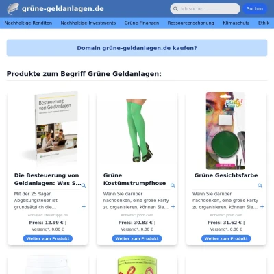 Screenshot grüne-geldanlagen.de