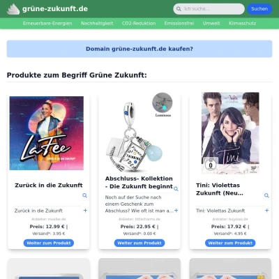 Screenshot grüne-zukunft.de