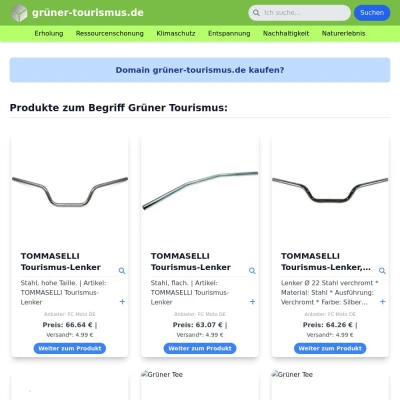 Screenshot grüner-tourismus.de