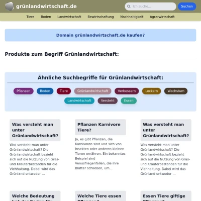 Screenshot grünlandwirtschaft.de