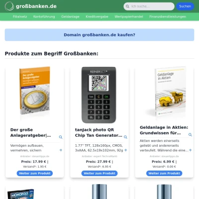 Screenshot großbanken.de