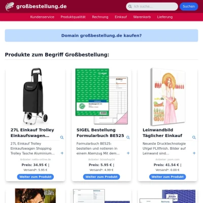 Screenshot großbestellung.de