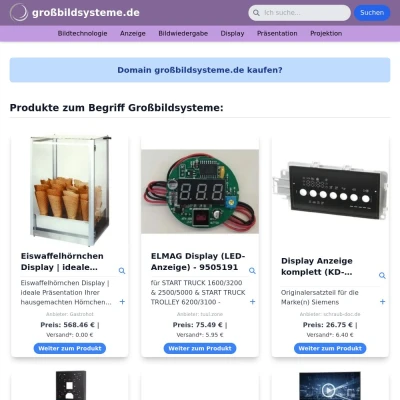 Screenshot großbildsysteme.de