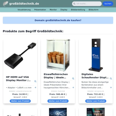 Screenshot großbildtechnik.de