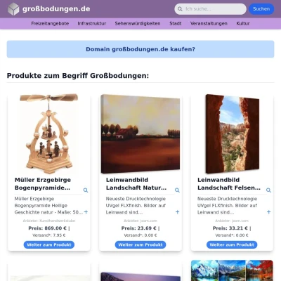 Screenshot großbodungen.de